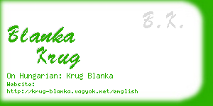 blanka krug business card